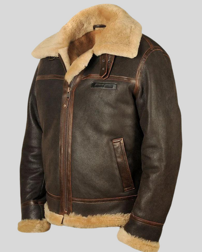 Chaqueta Aviador para Hombres en Cuero y Felpa®