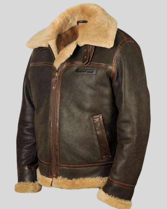 Chaqueta Aviador para Hombres en Cuero y Felpa®