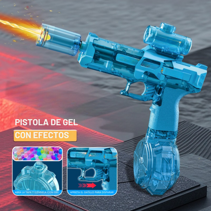 Pistola de gel eléctrica recargable con luces led
