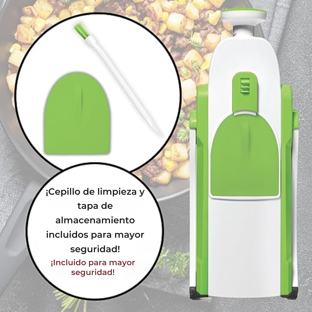 Mandolina de Cocina Multifuncional con Sistema de Bomba Segura