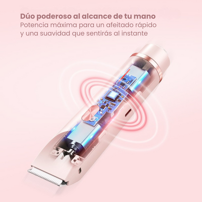 Depiladora Versátil 2 en 1 para Rostro y Cuerpo