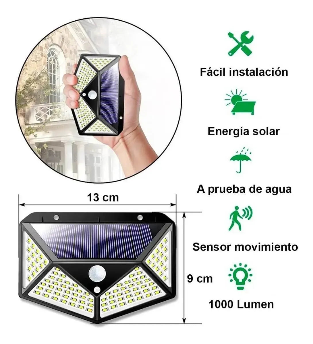 Lámpara Solar de Pared
