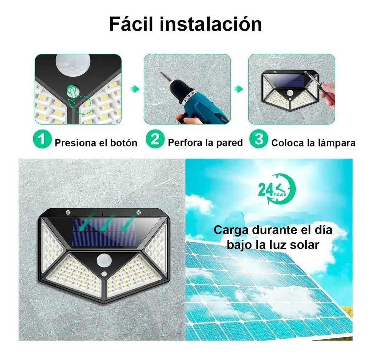 Lámpara Solar de Pared